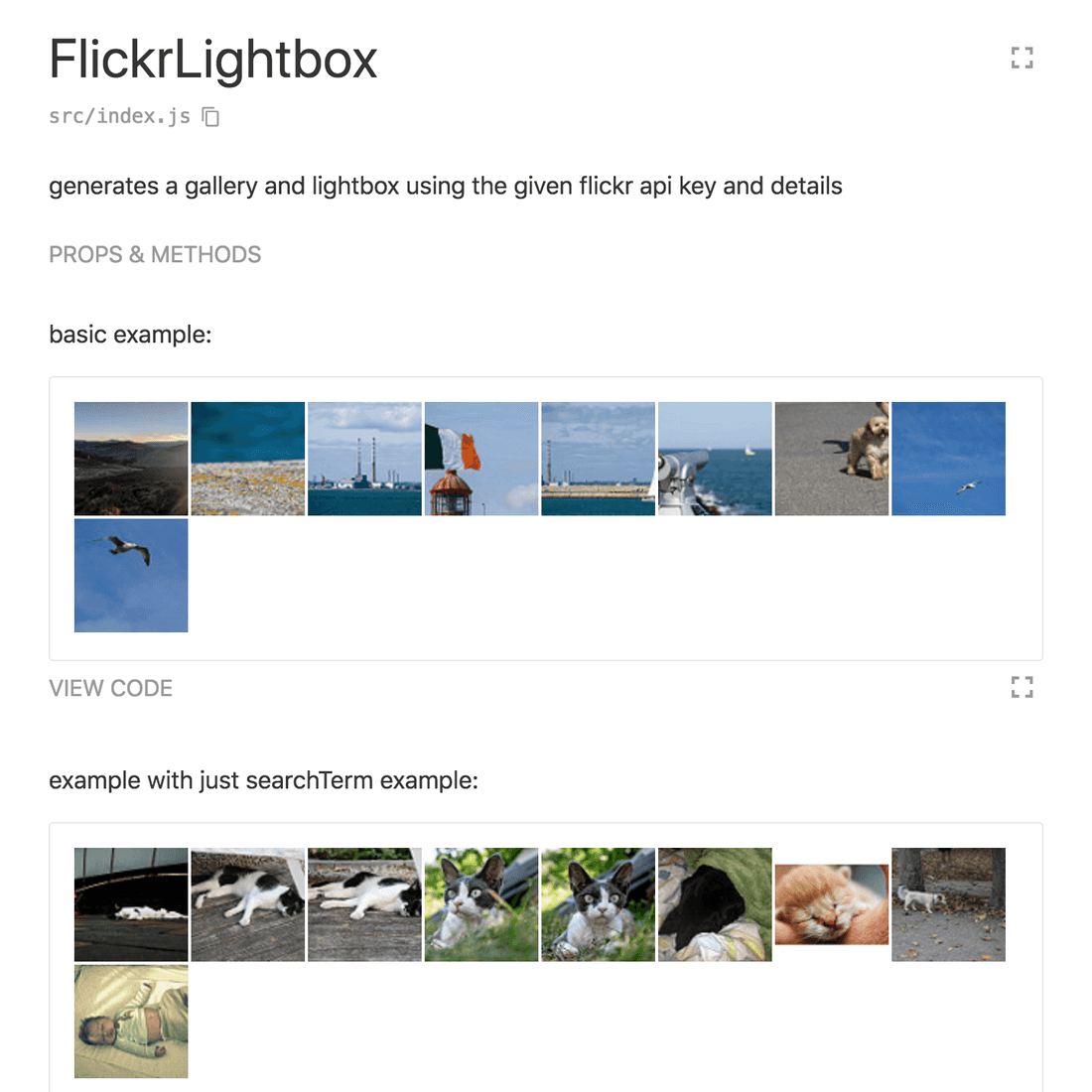 React Flickr Lightbox